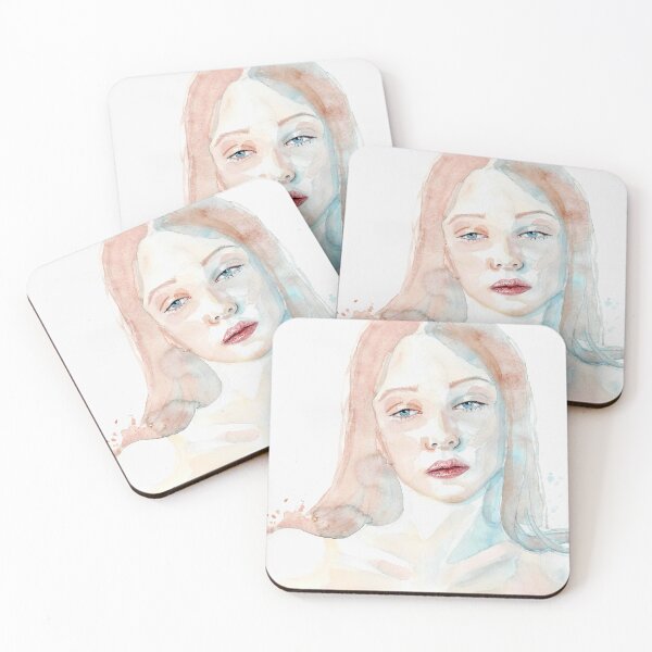 Item preview, 'dazed' - watercolour painting, portrait art designed and sold by sarahkianaart.