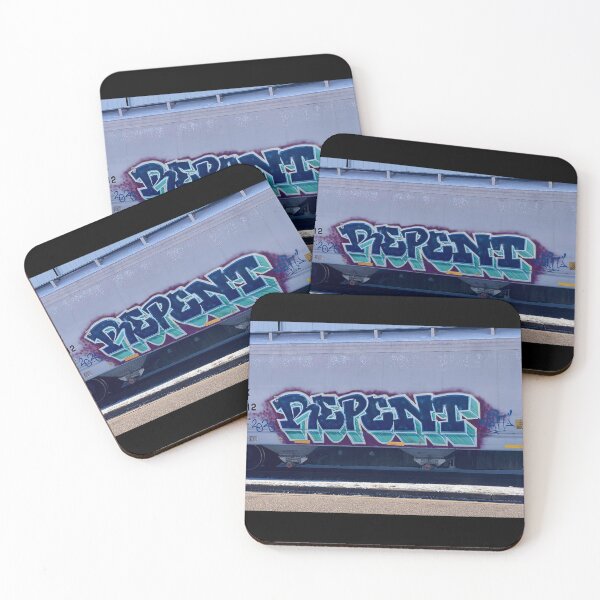 Item preview, REPENT Graffiti –  Separation of Church & State Protest Art designed and sold by aadventures.