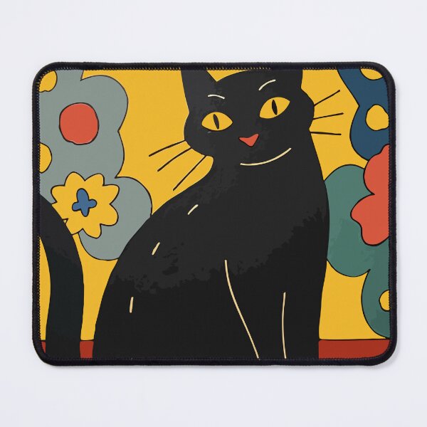 Item preview, Pop Art Cat – Bold Black Feline on Vibrant Background designed and sold by BlindCatCreative.