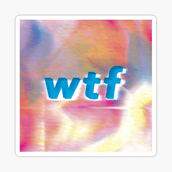 Bushy Tailed Brightness WTF Glitched Strips Abstract Statement Sticker