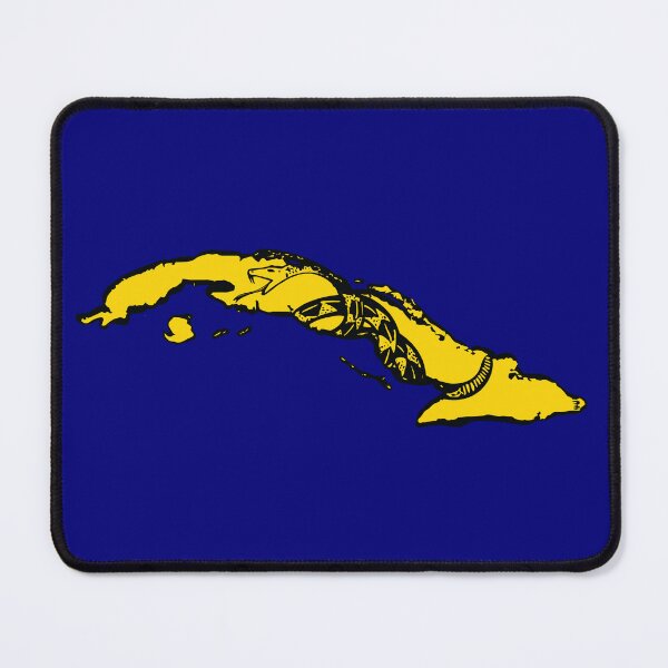 Item preview, CUBA - Libertarian - NO ME PISES Don't Tread On Me Gadsden Snake on CUBAN Map on Blue default background, #020279 designed and sold by pelagio.