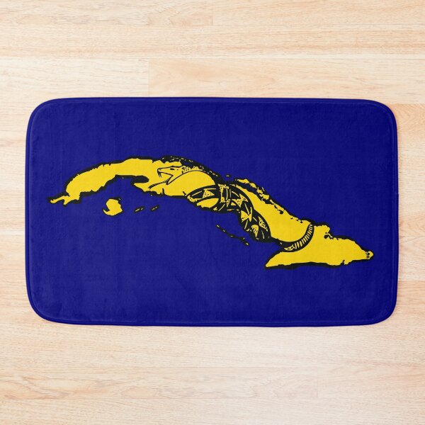 Item preview, CUBA  - Libertarian - NO ME PISES Don't Tread On Me Gadsden Snake on CUBAN Map on Blue default background, #020279 designed and sold by pelagio.