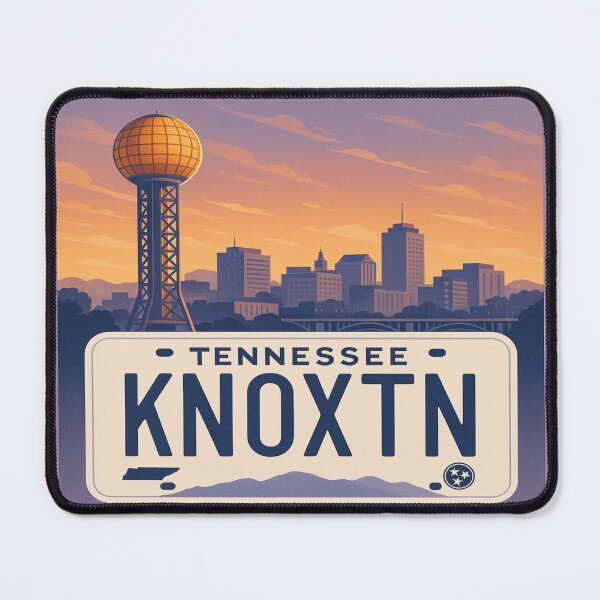 Item preview, Knoxville Roadtrip Vibes: Sunsphere License Plate Tribute designed and sold by Globalcitytees.