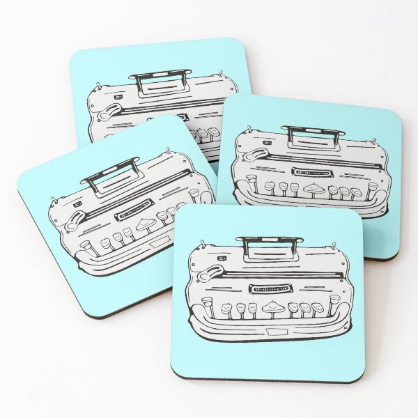 Item preview, Brailler. Black line illustration front view. Mint designed and sold by LayerCakeDigDes.