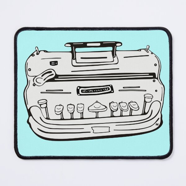 Item preview, Brailler. Black line illustration front view. Mint designed and sold by LayerCakeDigDes.