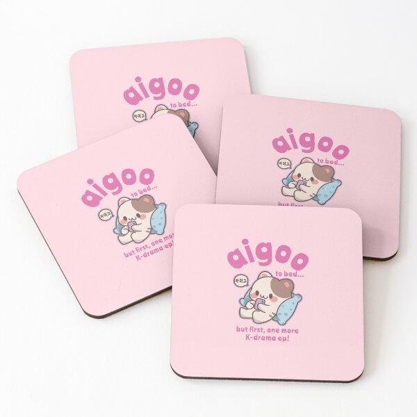 Item preview, Fun K-Drama Phrase | Funny K-Drama Saying | Aigo to Bed – K-Drama Binge Cat designed and sold by KGlam.