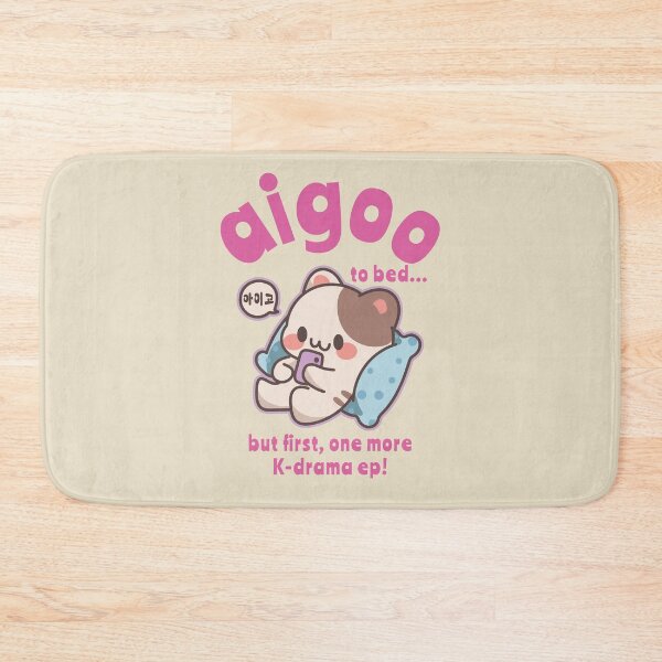 Item preview, Fun K-Drama Phrase | Funny K-Drama Saying | Aigo to Bed – K-Drama Binge Cat designed and sold by KGlam.