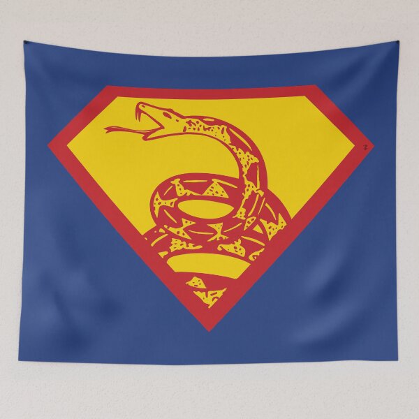 Item preview, LIBERTARIAN SHIELD - Freedom Is The Superpower -  Gadsden Snake Flag - Dont Tread On Me SUPERHERO design designed and sold by pelagio.