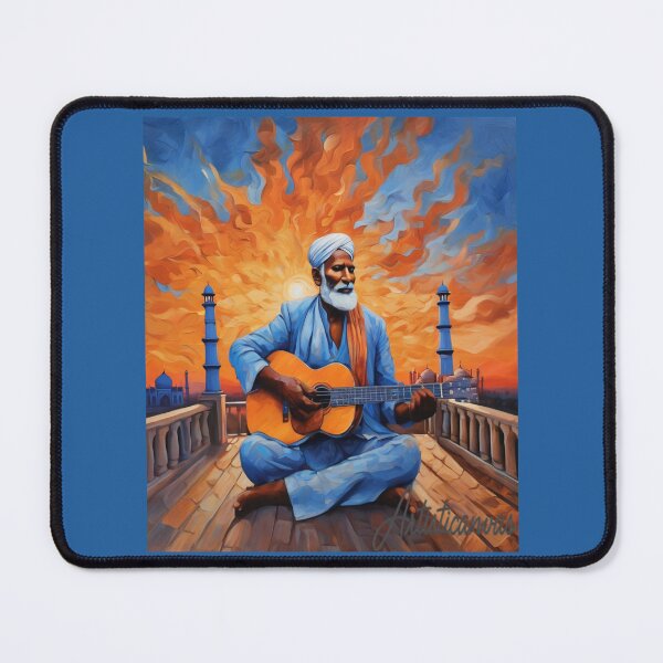 Item preview, "Serenade at Sunset: Indian Guitarist in Harmony" designed and sold by Artisticanvas.