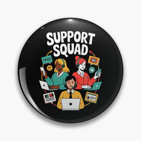 Artikelvorschau, Support Squad – Kundenservice-Helden vereinigt euch entworfen und verkauft von Taans-Creation.