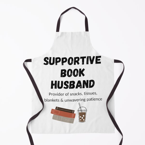 Item preview, Supportive Book Husband black text designed and sold by CottonandQuill.