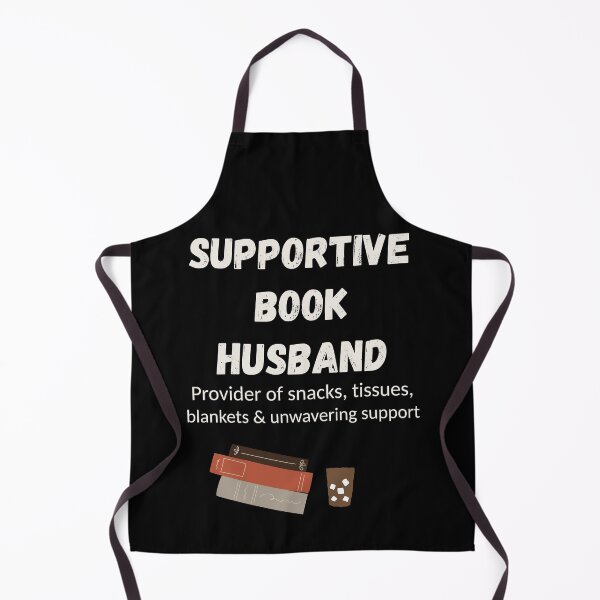 Item preview, Supportive Book Husband white text designed and sold by CottonandQuill.