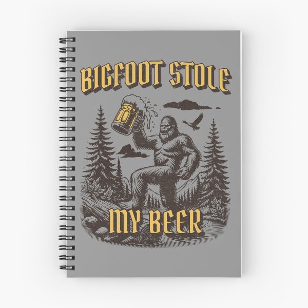 Item preview, Bigfoot Stole My BEER Sasquatch Forest Beer Mug designed and sold by scooterbaby.