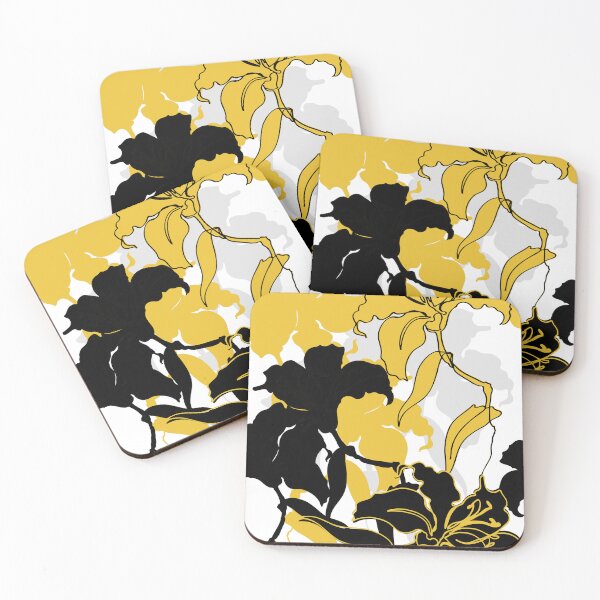 Item preview, Shadow Bloom — Bold Florals in Black & Gold designed and sold by Hadamundo.