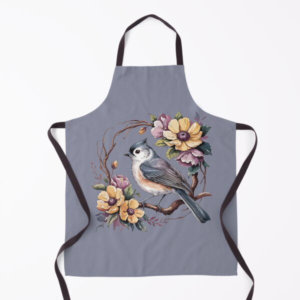 Item preview, Tufted Titmouse Among Wildflowers designed and sold by BirdsnStuff.