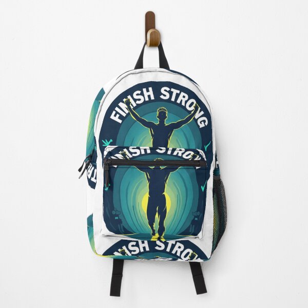 Item preview, Finish Strong – Bold Motivational Triathlon & Running Design designed and sold by Triathlongram.