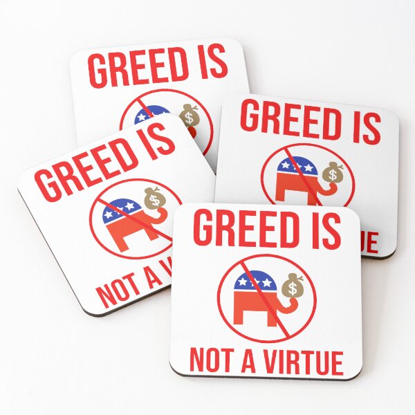 Item preview, Greed is not a virtue designed and sold by Rachel the Artist .