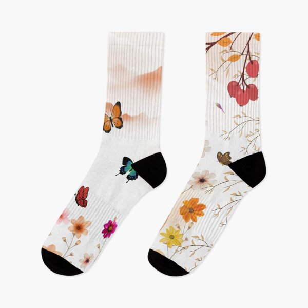 Item preview, Butterflies and Blossoms in a Serene Mountain Breeze - Watercolor Nature Art designed and sold by Irene Catchmind.