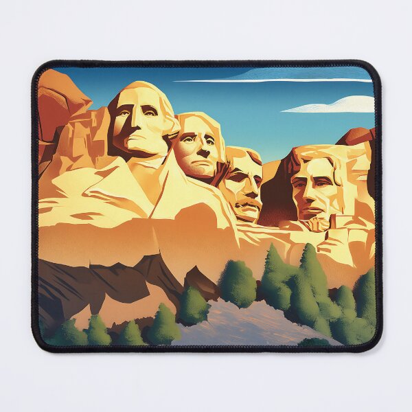 Item preview, Retro Mt Rushmore Tourism Poster designed and sold by Boddicca.