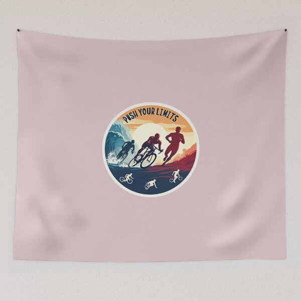 Item preview, Push Your Limits – Artistic Triathlon Design for Driven Athletes designed and sold by Triathlongram.
