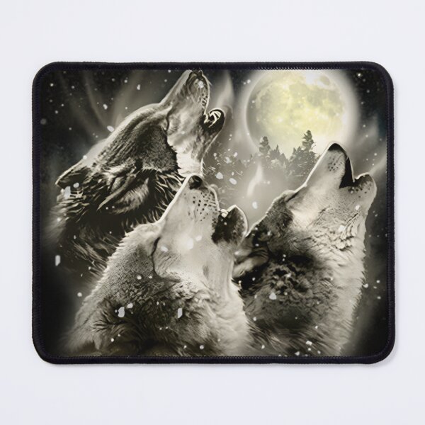 Item preview, Three Wolves Howling in Moonlight designed and sold by KA DESIGNS.