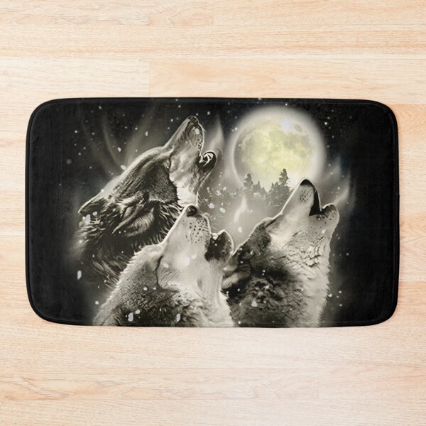 Item preview, Three Wolves Howling in Moonlight designed and sold by KA DESIGNS.