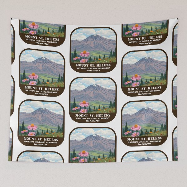 Item preview, Vintage Mount St. Helens National Volcanic Monument (Washington) designed and sold by RabbitK.