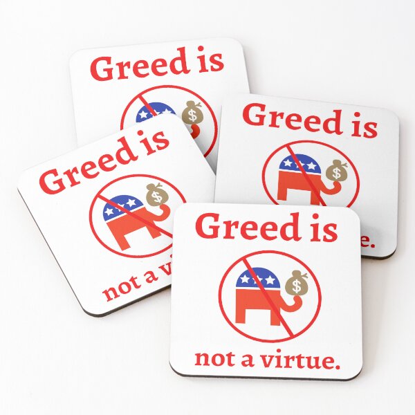 Item preview, Greed is not a virtue designed and sold by Rachel the Artist .