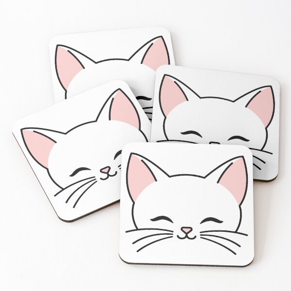 Item preview, Cute Minimal Black Cat Face | Kawaii Aesthetic Kitty Design designed and sold by YourChoiceArt.
