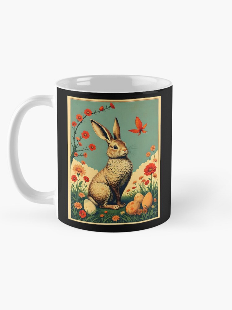 Thumbnail 5 of 6, Coffee Mug, Rabbit Poster designed and sold by FestivityFinds.