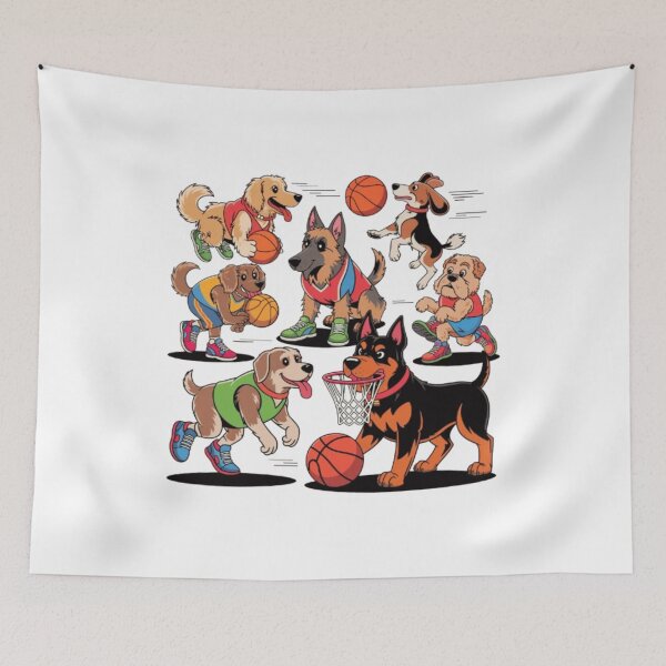 Item preview, Basketball Dogs – Fun & Sporty Pup Designs designed and sold by Petpixy.
