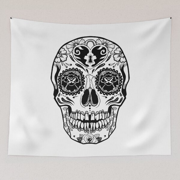 Item preview, Los Muertos Floral Sugar Skull designed and sold by Oddly-Worn.