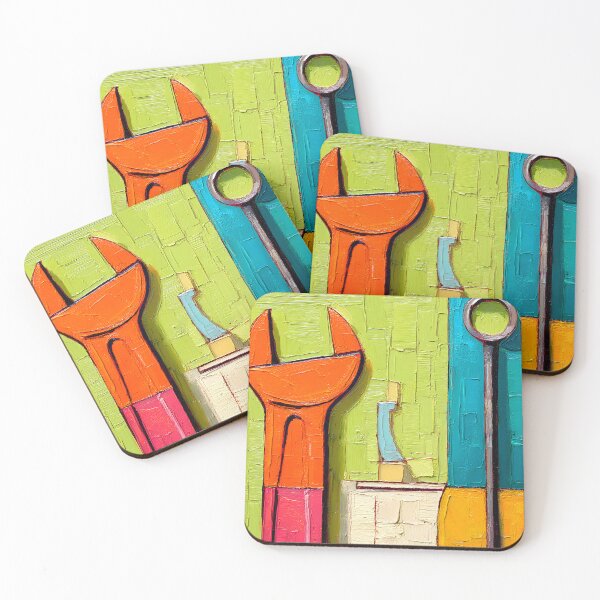 Item preview, Modern Father's Day Tribute with Bold Wrench Art and Vibrant Geometric Colors AI Generated designed and sold by OlfactoART Studio.