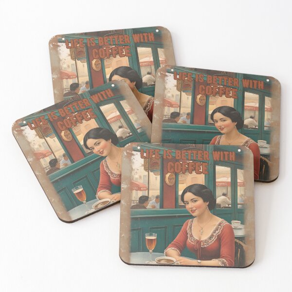 Item preview, Retro Coffee Lover – Vintage Woman With Quote designed and sold by All-About-Life.