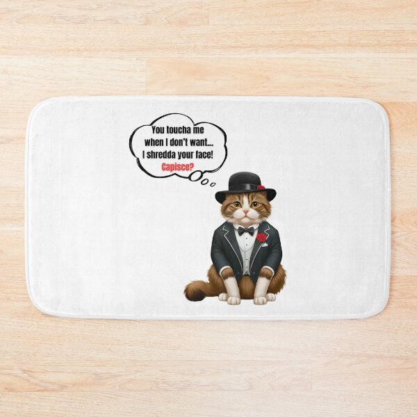 Item preview, Mafia Boss Ragamuffin Cat | Funny "Don't Touch Me" Cat Art Design designed and sold by Fredster1966.