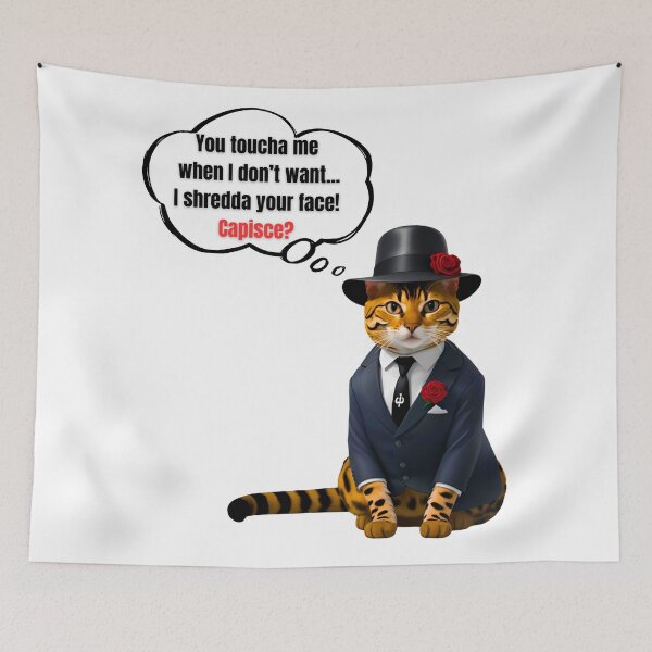 Item preview, Mafia Boss Bengal Cat | Funny "Don't Touch Me" Cat Attitude Design designed and sold by Fredster1966.