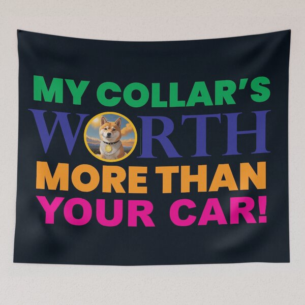 Item preview, Crypto Shiba Inu: My Collar's Worth More Than Your Car! designed and sold by Zini-ArtStudio.
