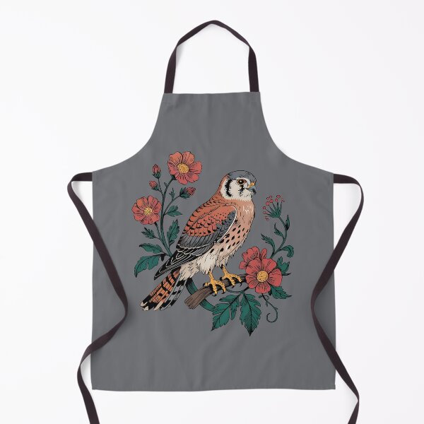 Item preview, Kestrel Perch Crimson Floral Art designed and sold by BirdsnStuff.