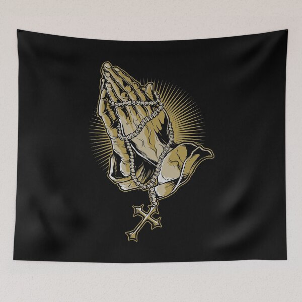 Item preview, Praying Hands Rosary Devotion designed and sold by Oddly-Worn.
