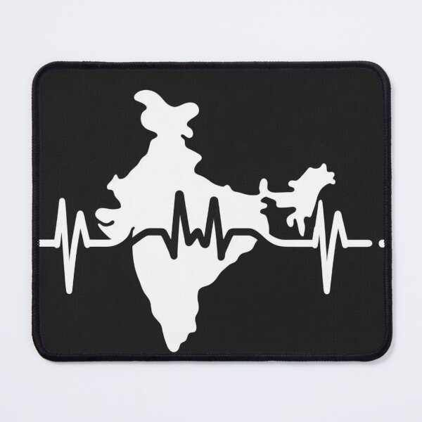 Item preview, “India in My Heartbeat” T-Shirt – Stylized Heartbeat Line with India Outline designed and sold by KumarDesignLab.