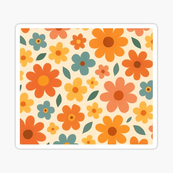 cute flowers classic design Sticker