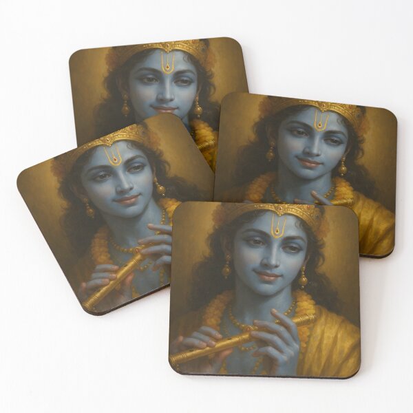 Item preview, Lord Krishna Playing Flute – Divine Hindu Spiritual Art  designed and sold by Charisma Enigma.