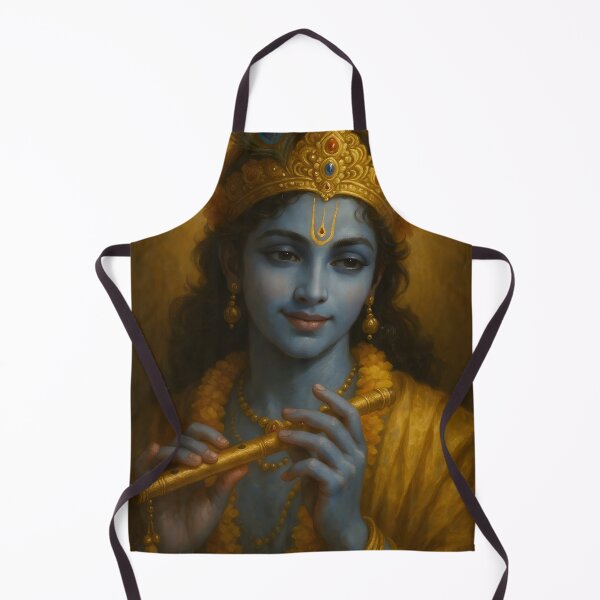 Item preview, Lord Krishna Playing Flute – Divine Hindu Spiritual Art designed and sold by Charisma Enigma.