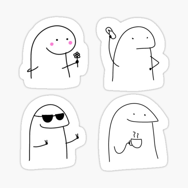 Vista previa del artículo con la obra «Garabato de stickman», diseñado y vendido por Pretzel’s Palette.