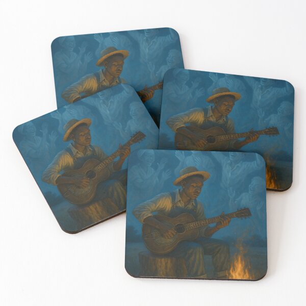 Item preview, Bluesman by Firelight – Ancestral Spirit Music Art designed and sold by Charisma Enigma.