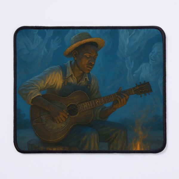 Item preview, Bluesman by Firelight – Ancestral Spirit Music Art designed and sold by Charisma Enigma.