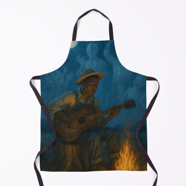 Item preview, Bluesman by Firelight – Ancestral Spirit Music Art designed and sold by Charisma Enigma.