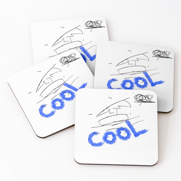 Item preview, A Blue Design with Sketchy Lines and The Word Cool T-Shirts designed and sold by nickouthere.
