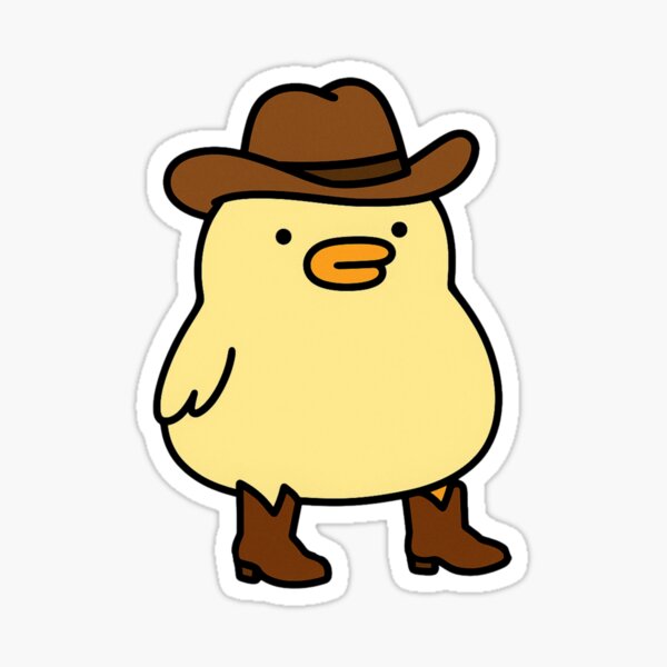 Item preview, Special Animated Cowboy Duck designed and sold by Clozelle Prints.