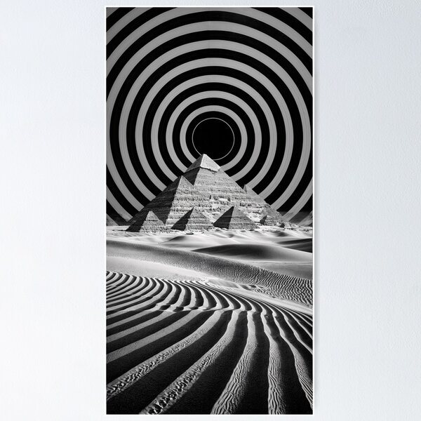 Item preview, Illusion with pyramids and desert dunes designed and sold by amithachapa.